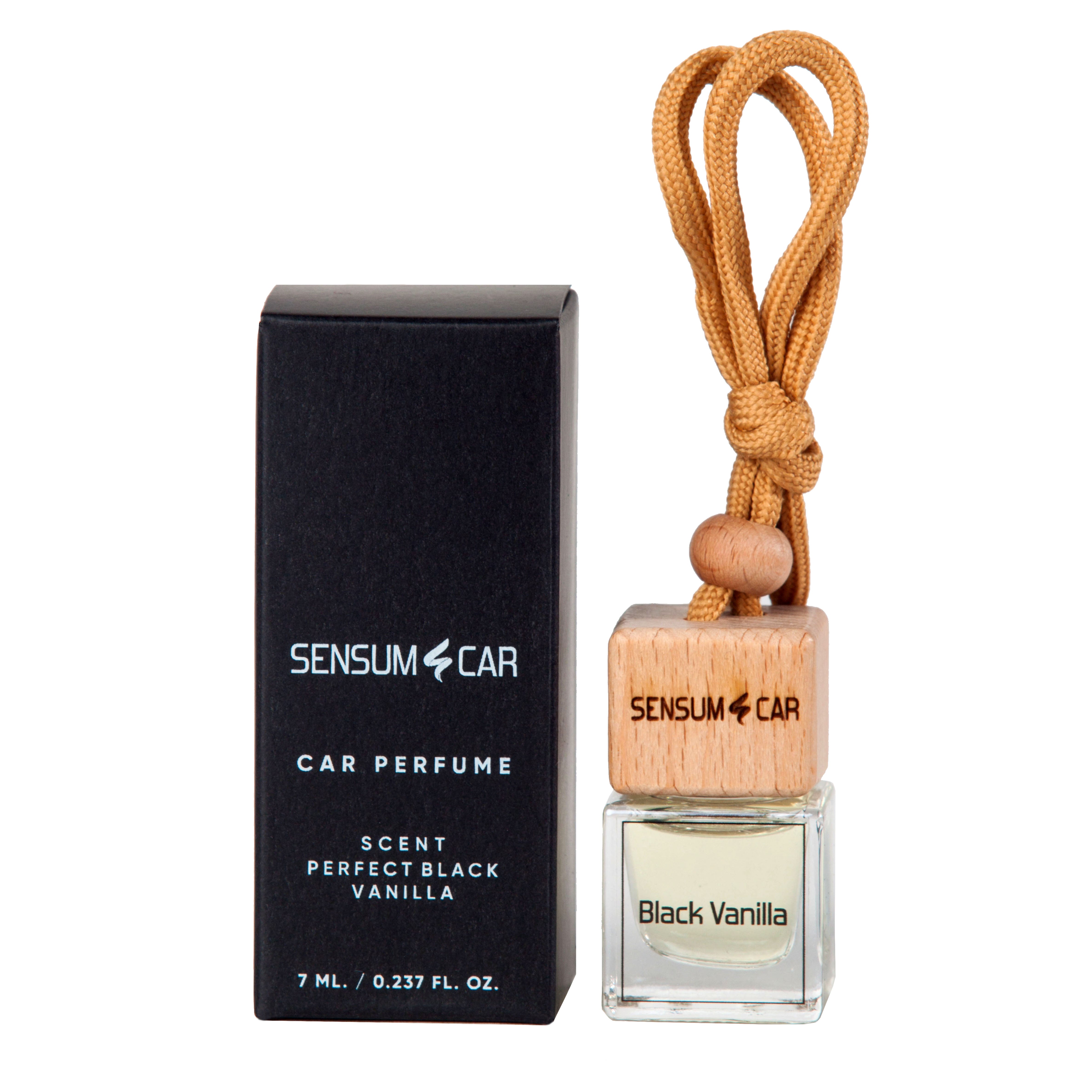 SENSUM CAR Luxury Perfume with hanging bottle - PERFECT BLACK VANILLA